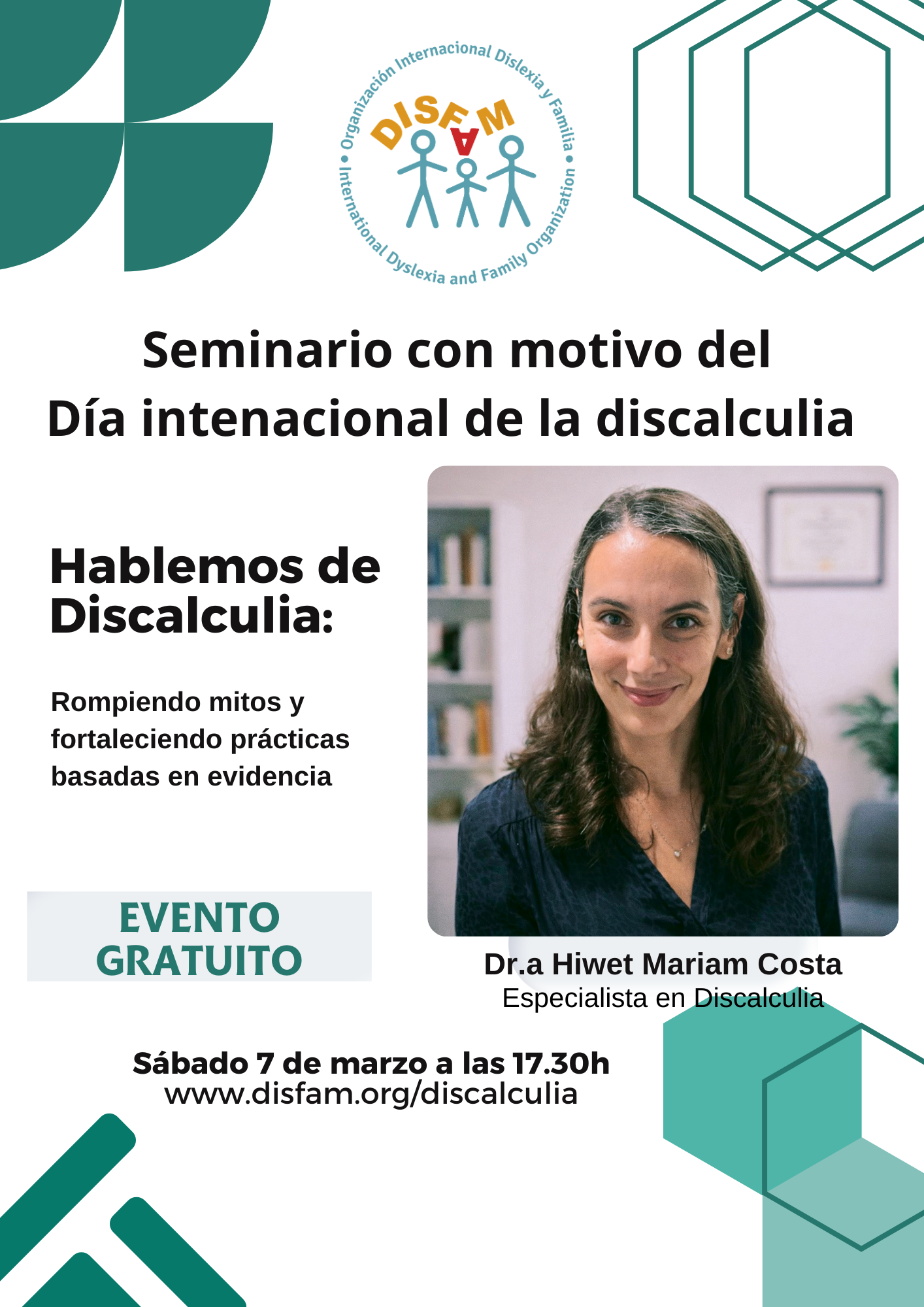 Seminario sobre Discalculia a cargo de la Dra. Hiwet Costa